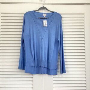 NWT Neely Blue Long Sleeves Sweater Women Size Small Cashmere
